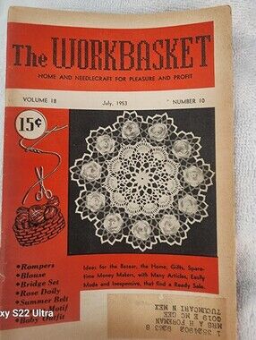 Vintage The Workbasket Magazine - July 1953 - Volume 18 Number 10